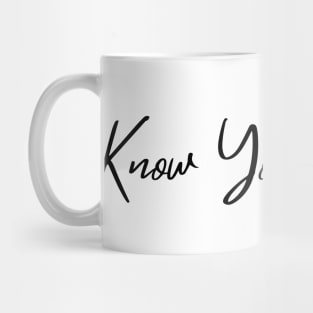 Know Your Worth. Beautiful Typography Self Empowerment Quote. Mug